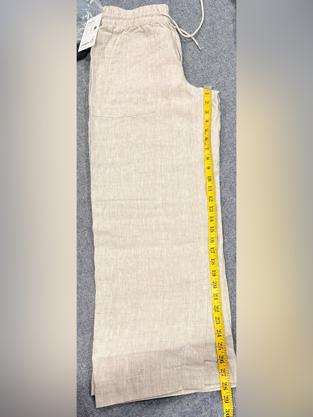 Athleta Retreat Linen High Rise Wide Leg Pant | Color: Undyed | size S - Picture 10 of 10